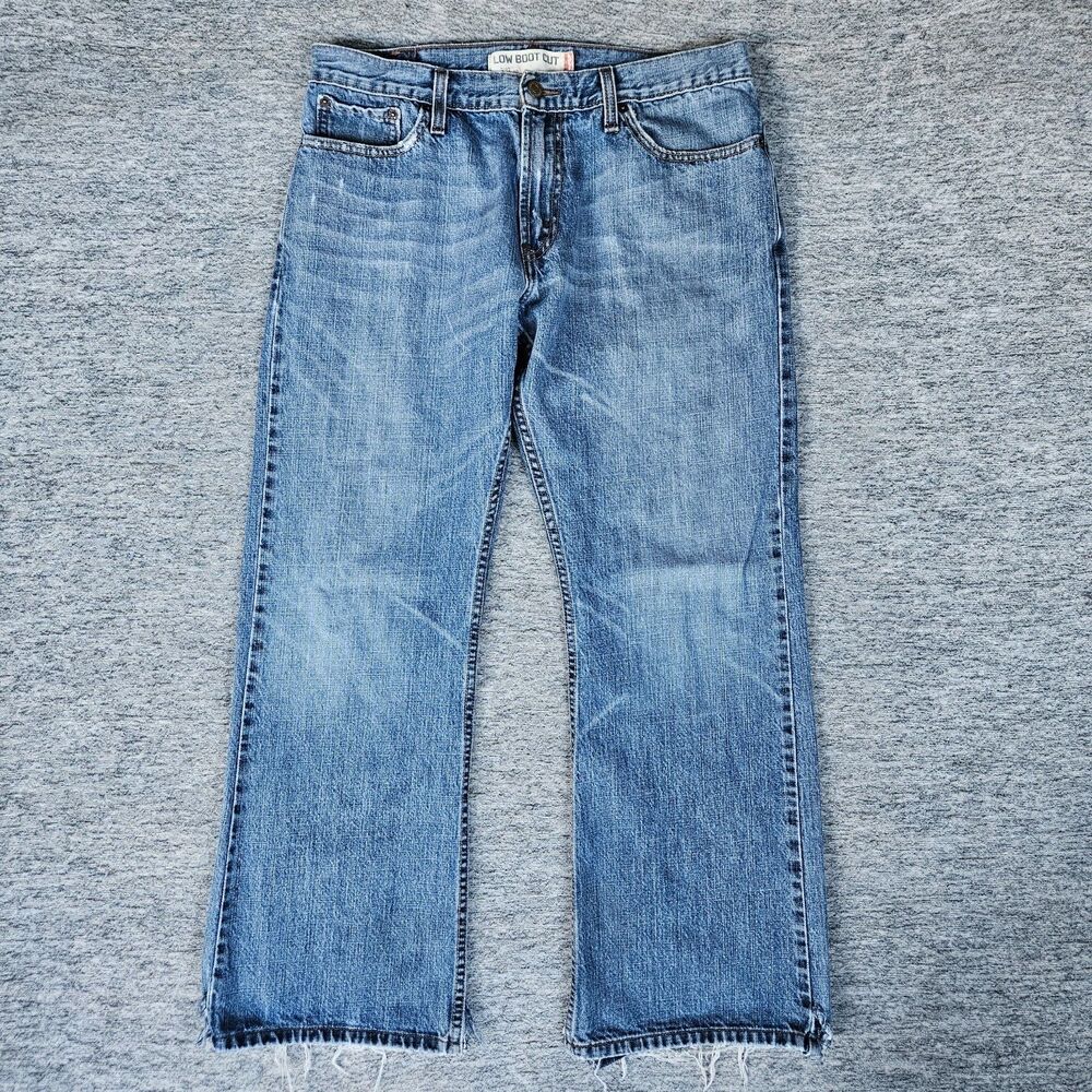 Vintage Levis 527 Low Boot Cut Y2K 2007 Cowboy Retro Denim Jeans Men's 34x30